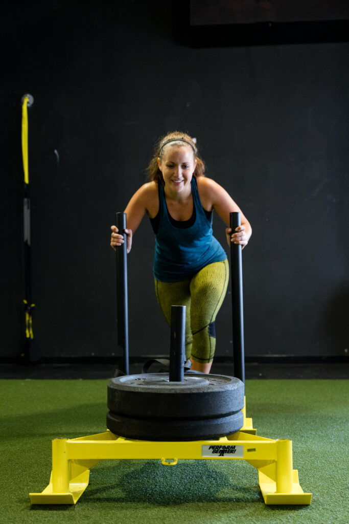 Woman working out at Coreten Fitness 